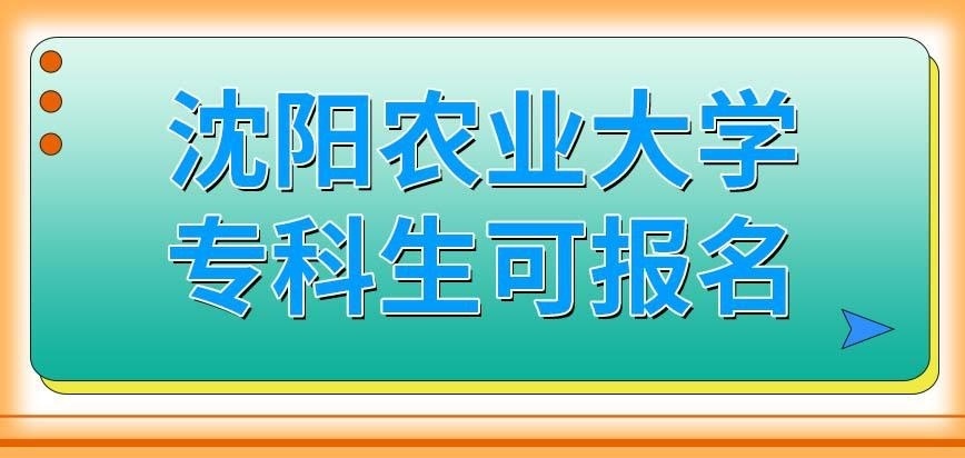 沈阳农业大学在职研究生可以让非全日制专科生报名吗