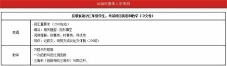 春招入学考试
