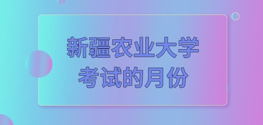 新疆農業大學在職研究生報名當月就考試嗎