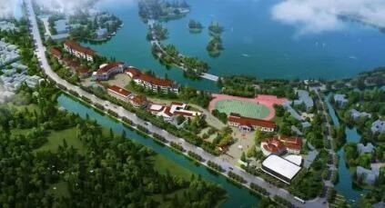 上海宏润博源学校鸟瞰效果图
