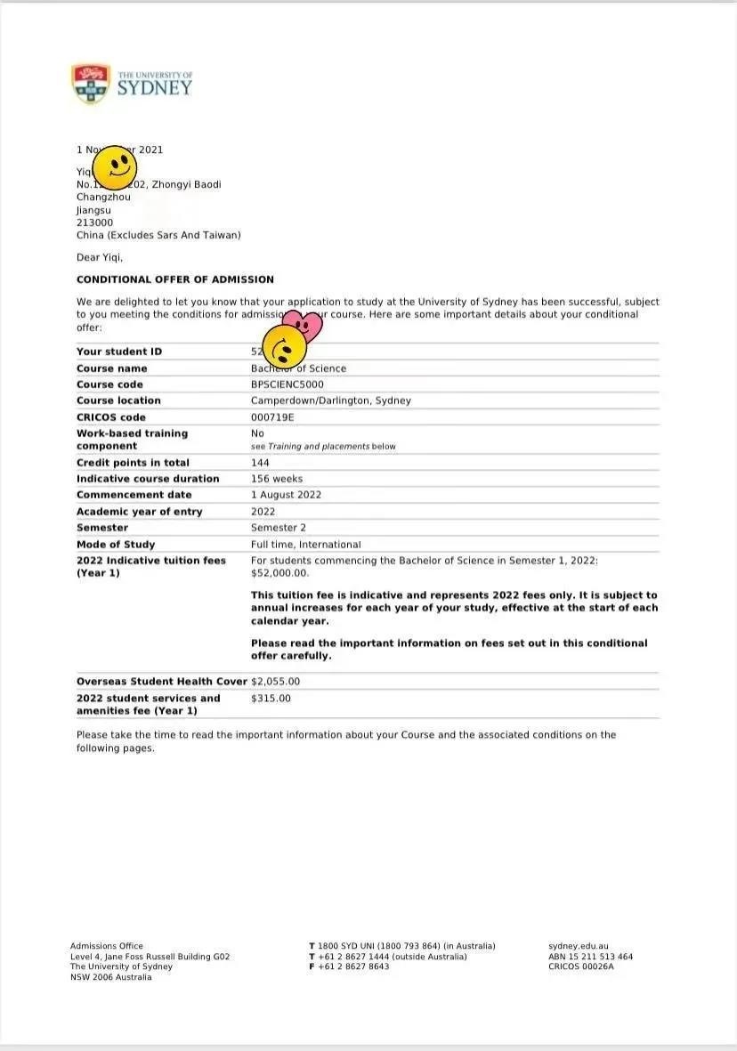 悉尼大学本科Offer.jpg
