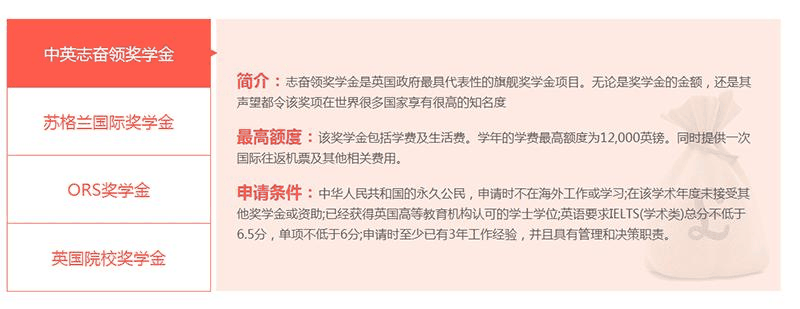 英国奖学金种类