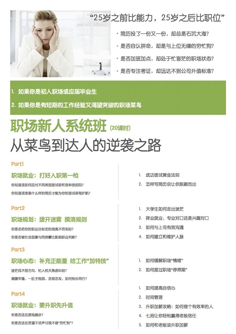上海职场新人能力系统班