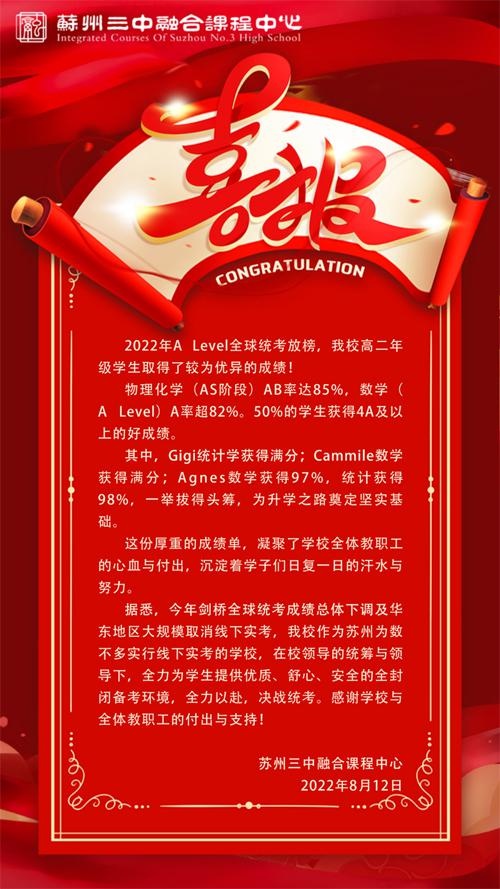 苏州三中融合课程中心喜报