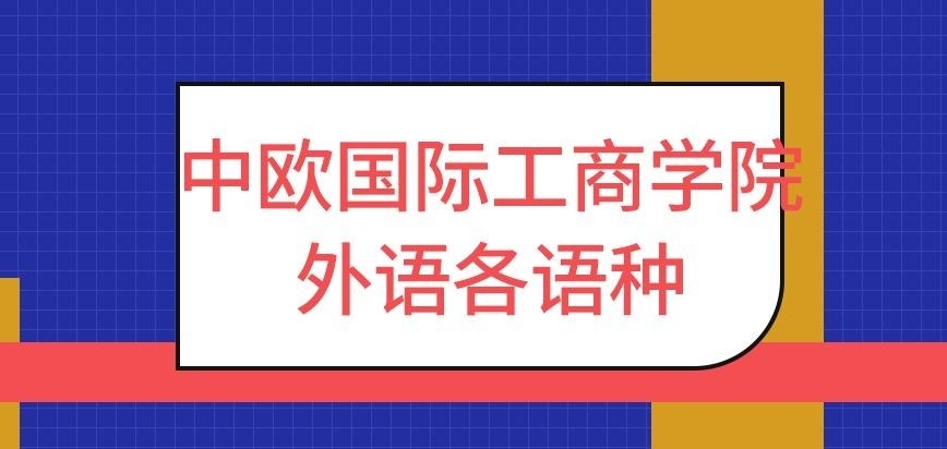 中欧国际工商学院在职研究生外语各语种都可用吗