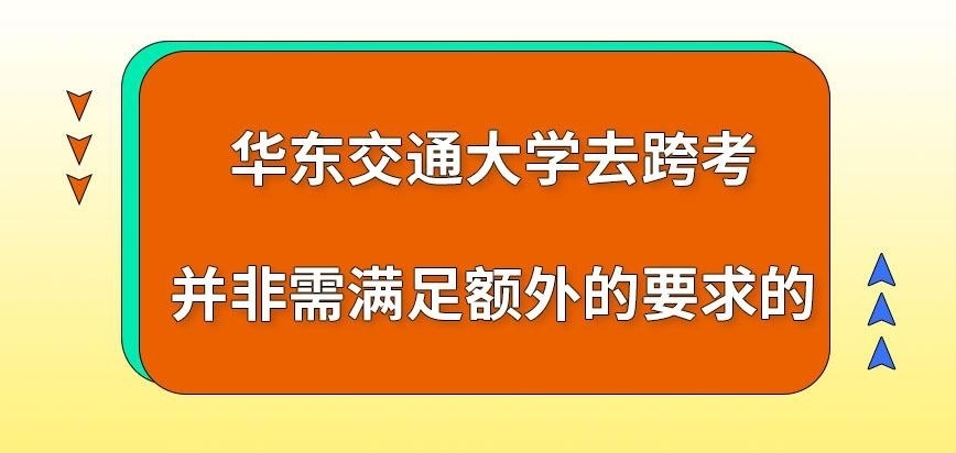华东交通大学在职研究生去跨考需额外满足要求吗
