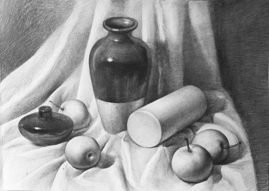 明暗素描静物组合