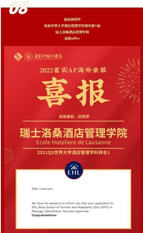 2022省实AP早申录取喜报