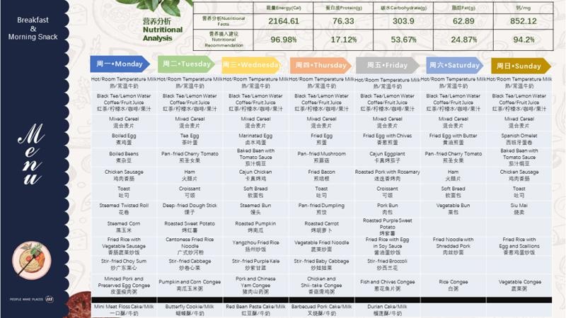 南京威雅学校菜单