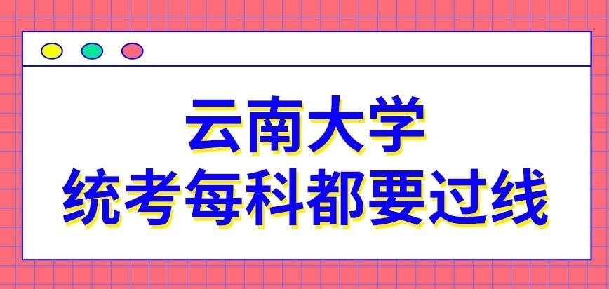 云南大学在职研究生统考每一科都得过线吗