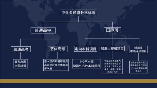 华顿中外多通道升学体系