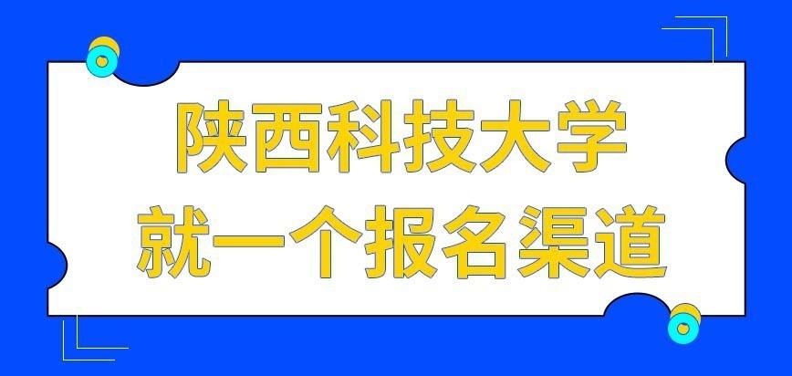 陕西科技大学在职研究生就一个报名渠道吗