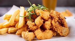 鸡锁骨油炸和控油