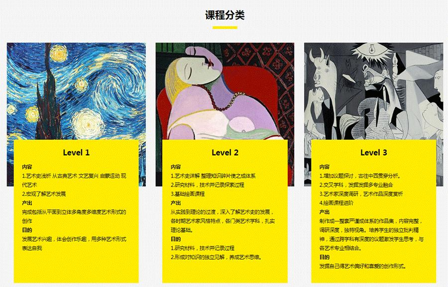 青少培训课程分类