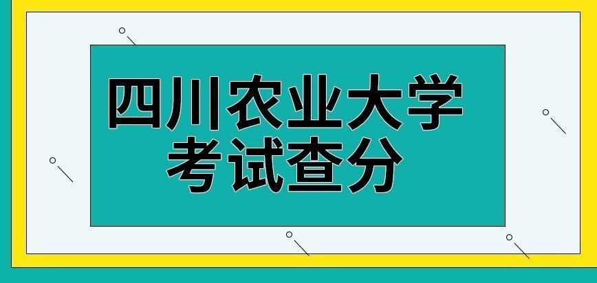 四川农业大学在职研究生咋查分