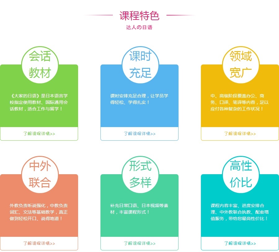 日语考试培训 课程特色