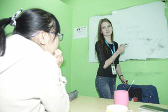 外教中国少儿一对一英语授课现场