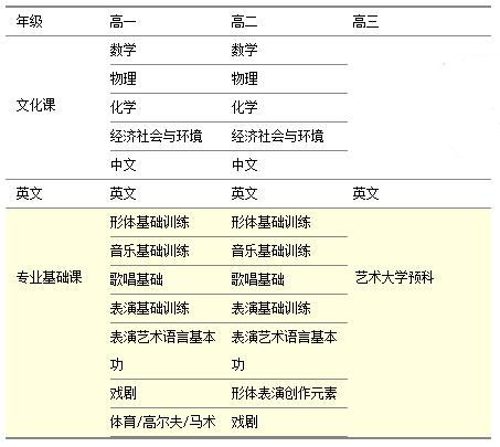 艺术(表演)特色课程