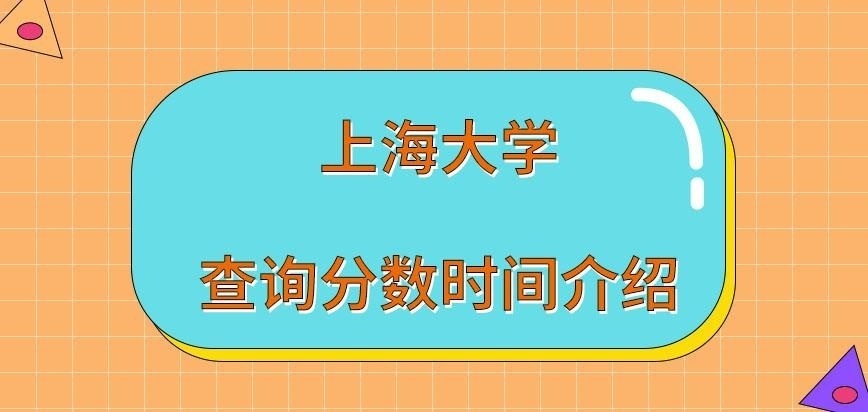 上海大学在职研究生查询分数的时间是何时呢