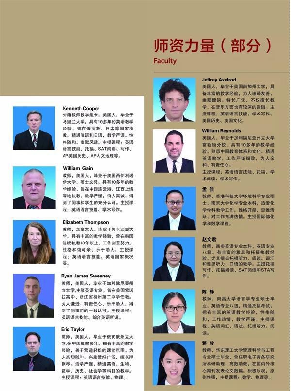 张家港梁丰高级中学国际学院师资力量