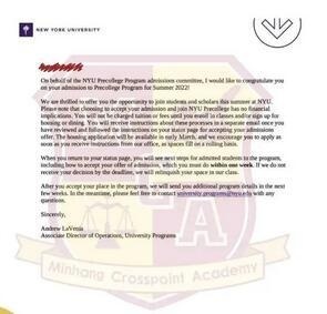 闵行汇点高中学子纽约大学夏校录取offer.jpg