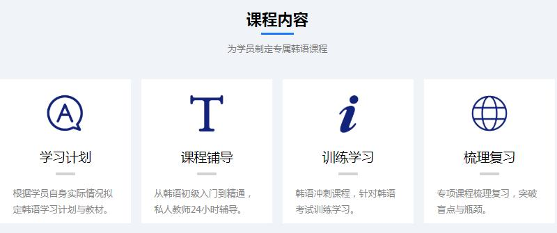 韩语培训课程内容