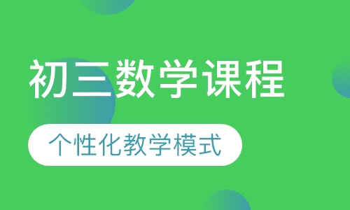 初三数学课程