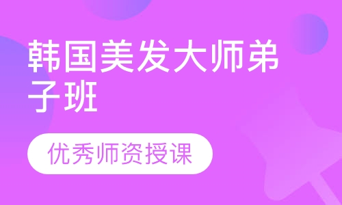 韩国美发大师弟子班