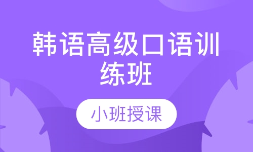 韩语高级口语训练班