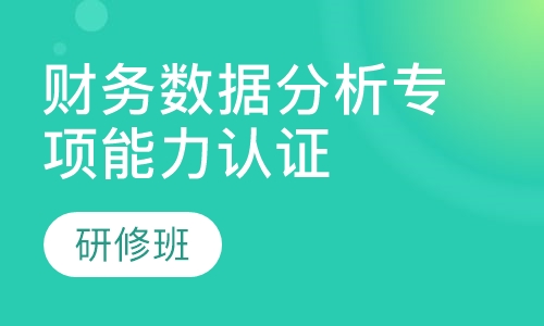 财务数据分析专项能力认证研修班