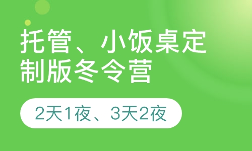 托管中心、培训班、小饭桌定制版冬令营