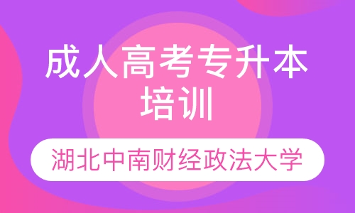 湖北中南财经政法大学成人高考专升本培训