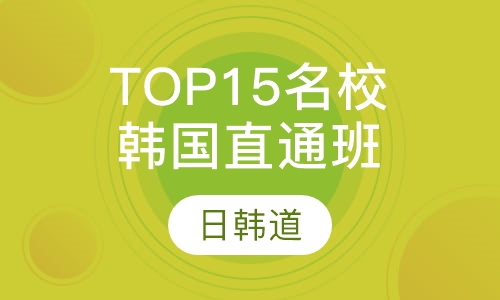 韩国TOP15名校直通课程