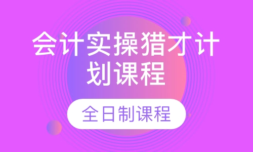 会计实操猎才计划课程