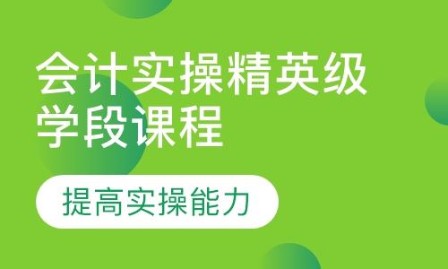 会计实操精英级学段课程