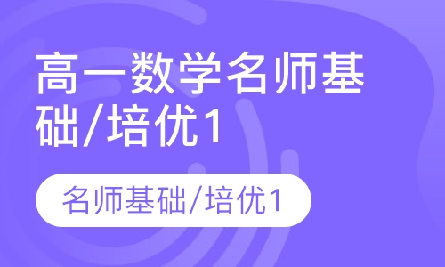 高一数学名师基础/培优10讲