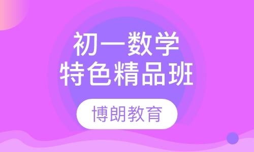 初一数学特色精品班