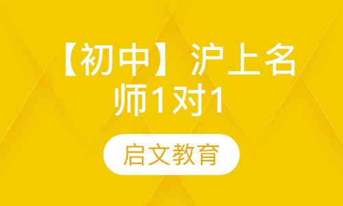 【初中】沪上名师1对1精品体验课