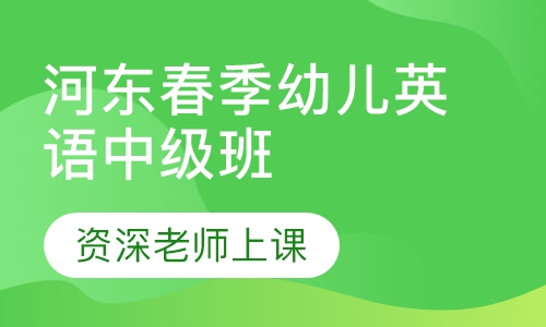 河东春季幼儿英语中级培训班