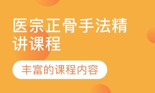 医宗正骨手法精讲课程