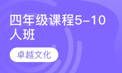卓越文化小学四年级课程5-10人班
