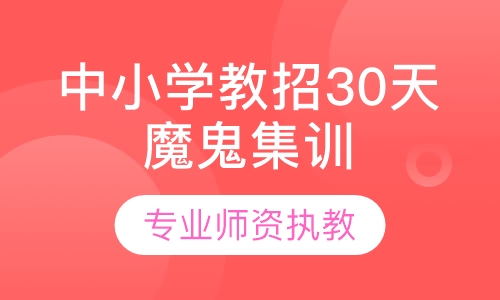 中小学教招30天魔鬼集训营