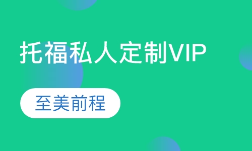 托福私人定制VIP课程
