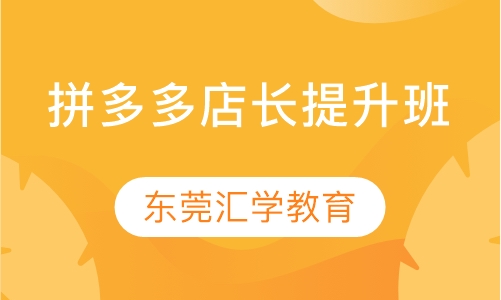 拼多多店长提升班