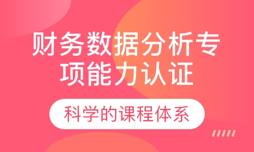 财务数据分析专项能力认证研修班