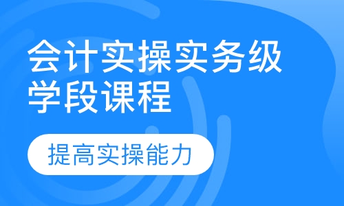 会计实操实务级学段课程