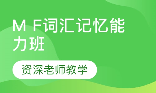 M F词汇记忆能力班