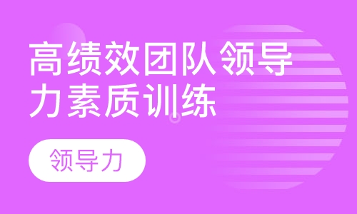 高绩效团队领导力素质训练