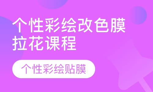 个性彩绘改色膜拉花课程