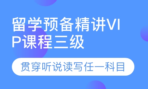留学预备精讲VIP课程三级